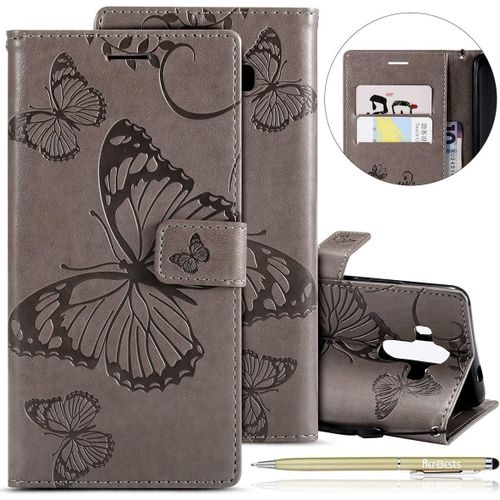 Coque Pour Huawei Mate 10 Pro Coque Pu Cuir Flip Wallet Protective Case Housse Etui Avec Fonction Stand Et Fentes De Carte De Crédit Flexible #F797