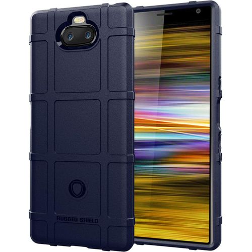Sony Xperia 10 Plus Coque, Armure Housse Anti-Chute Etui Tpu Silicone Coque Résistant Case Cover Pour Sony Xperia 10 Plus Smartphone Bleu