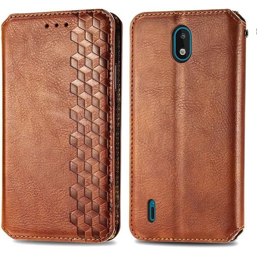 Coque Pour Nokia 1.3 En Cuir Synthétique Classique De Couleurs Unies Avec Fonction Support Magnétique Pour Nokia 1.3 57"" U2013 Marron