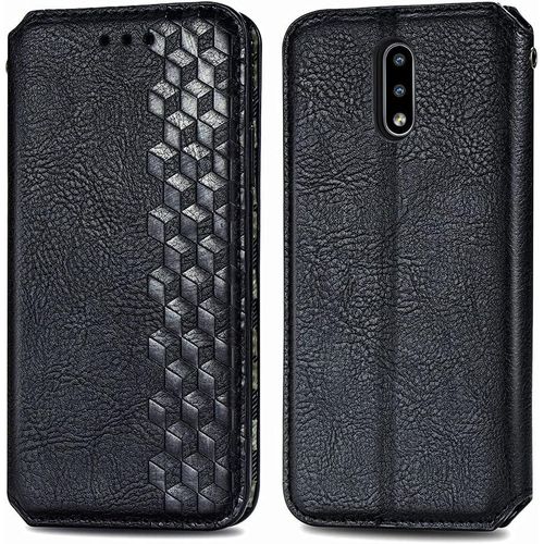 Coque Pour Nokia 2.3 En Cuir Synthétique Classique De Couleurs Unies Avec Fonction Support Magnétique Pour Nokia 2.3 62"" Noir