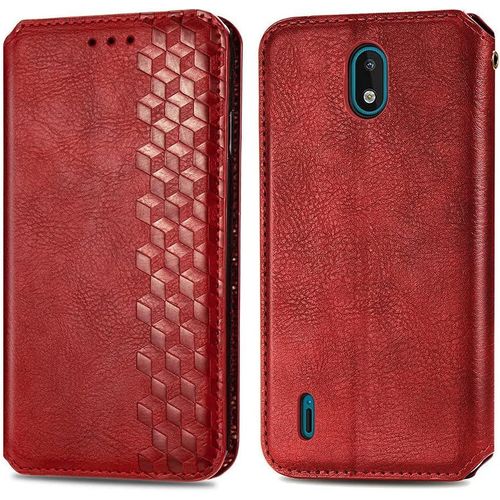 Coque Pour Nokia 1.3 En Cuir Synthétique Classique De Couleurs Unies Avec Fonction Support Magnétique Pour Nokia 1.3 57"" U2013 Rouge