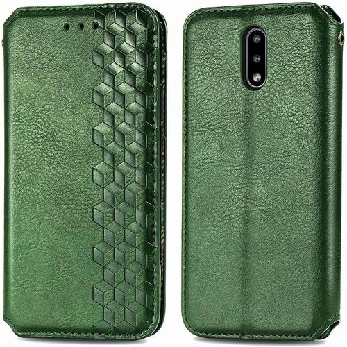 Coque Pour Nokia 2.3 En Cuir Synthétique Classique De Couleurs Unies Avec Fonction Support Magnétique Pour Nokia 2.3 62"" Vert