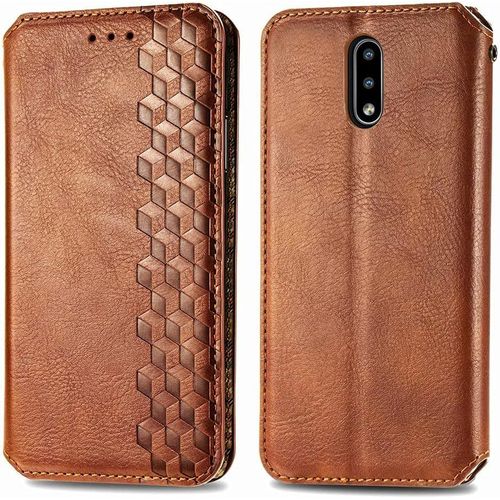 Coque Pour Nokia 2.3 En Cuir Synthétique Classique De Couleurs Unies Avec Fonction Support Magnétique Pour Nokia 2.3 62"" Marron