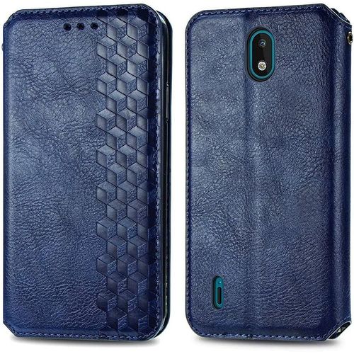 Coque Pour Nokia 1.3 En Cuir Synthétique Classique De Couleurs Unies Avec Fonction Support Magnétique Pour Nokia 1.3 57"" U2013 Bleu