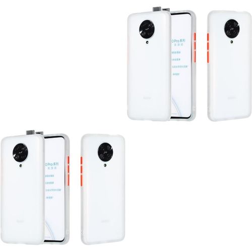 2 Pièces - Coque De Téléphone Élégante Cas De Téléphone F2 Pro Couverture De Téléphone Coque De Téléphone Pour F2 Pro Difficile Étui Pour Téléphone Anti-Rayures Blanche