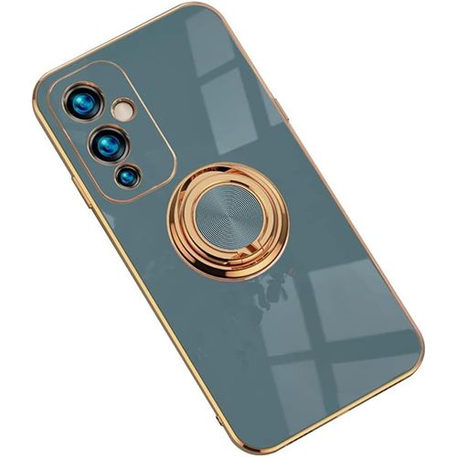 Coque Oneplus 9antichoc Ultra Mince En Tpu Etui Support Rotatif À 360 Anneau Support Magnétique Coque Pour Oneplus 9 6.55"" Mamie Grise