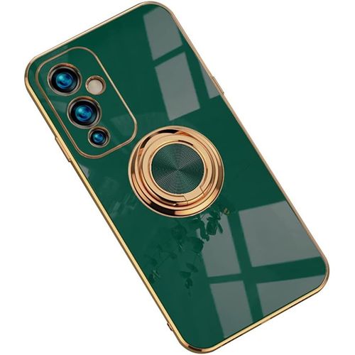 Coque Oneplus 9antichoc Ultra Mince En Tpu Etui Support Rotatif À 360 Anneau Support Magnétique Coque Pour Oneplus 9 6.55"" Vert Foncé