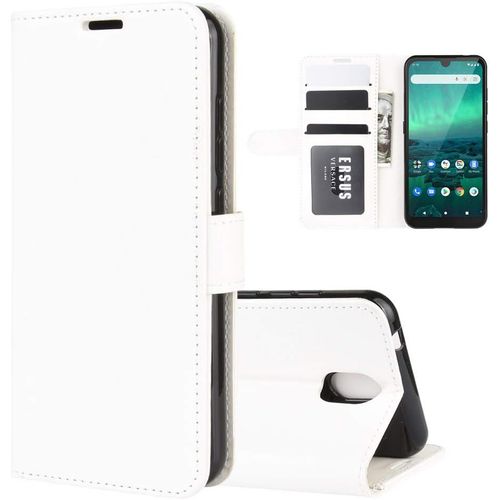 Nokia 1.3 Coque, Xuneda Flip Coque Housse Pu Étui En Cuir Avec Fentes De Cartes Etui Case Cover Pour Nokia 1.3 Smartphone Blanc