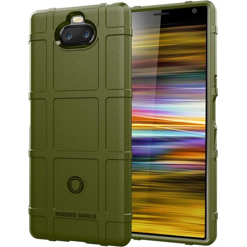 Sony Xperia 10 Plus Coque, Armure Housse Anti-Chute Etui Tpu Silicone Coque Résistant Case Cover Pour Sony Xperia 10 Plus Smartphone Vert