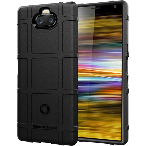Sony Xperia 10 Plus Coque, Armure Housse Anti-Chute Etui Tpu Silicone Coque Résistant Case Cover Pour Sony Xperia 10 Plus Smartphone Noir