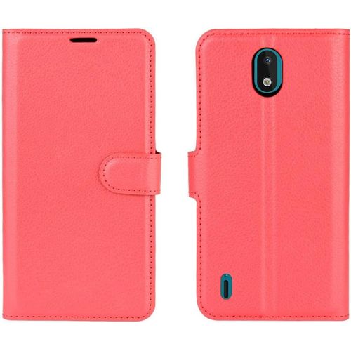 Coque Pour Nokia 1.3, Flip Case Cuir Pu Premium Housse Portefeuille Étui De Bumper À Clapet Case Cover Pour Nokia 1.3 Smartphone Rouge