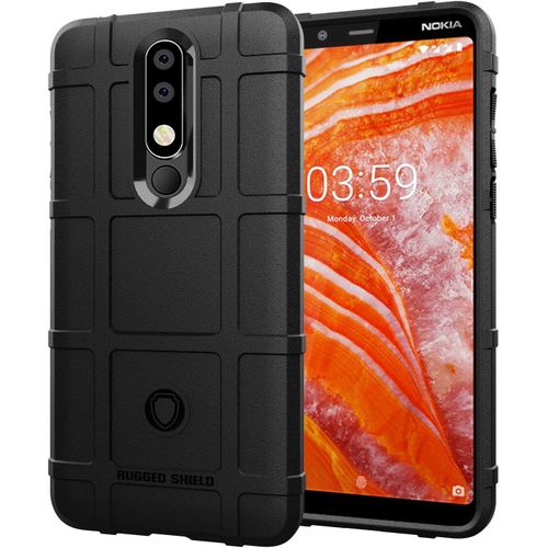 Nokia 3.1 Plus Eu Coque, Armure Housse Anti-Chute Etui Tpu Silicone Coque Résistant Case Cover Pour Nokia 3.1 Plus Eu Smartphone Noir