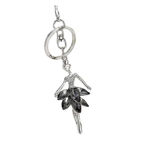 Métal Cristal Dansant Fille Belle Sac À Clé Strass Boucle Voiture Pendentif Porte-Clés Bijoux