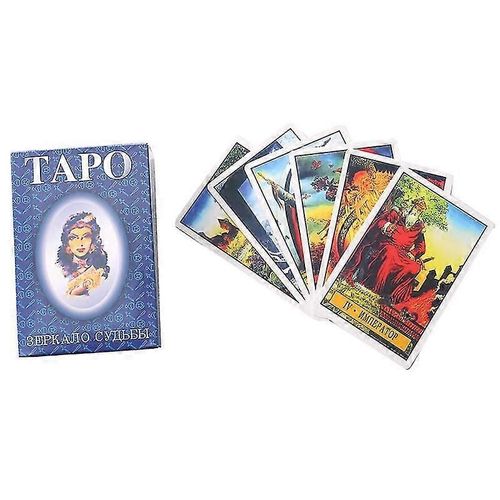Version Russe Tarot Miroir Du Destin Jeux De Cartes Divination Plateau Cartes De Tarot