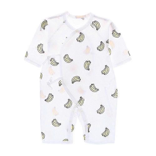Respirant Motif De Dessin Animé Nouveau-Né Bébé Pyjama Vêtements D¿Été (Motif Banane 66)