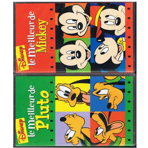 Disney Lot 5 K7 Vhs Le Meilleur De Mickey, Minnie, Donald, Pluto, Riri , Fifi, Loulou.