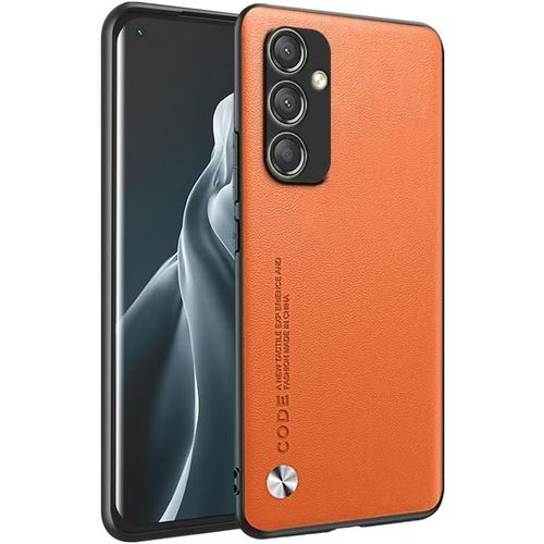 Coque De Pour Samsung Galaxy A25 5g 6.5"" Inches Étui De Téléphone Professionnel En Cuir, Orange