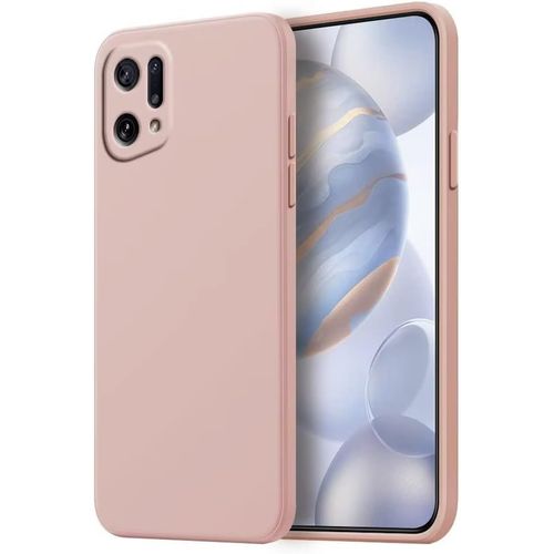 Coque Pour Oppo Find X5 Protection Étui, 6.55"" Inches Liquide Tpu Silicone Case Anti Rayures Ultra Mince Souple Cover En Silicone Poudre De Sable