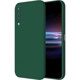 Coque Pour Samsung Galaxy A7 2018 Protection Étui, 6"" Inches Liquide Tpu Silicone Case Anti Rayures Ultra Mince Souple Cover En Silicone Vert Foncé