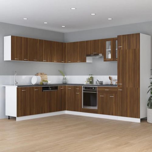 Vidaxl Armoire De Plancher À Tiroir ""Lyon"" Chêne Marron 60x46x81,5 Cm