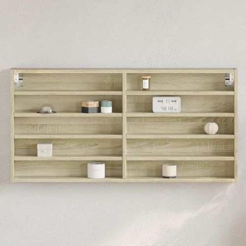 Vidaxl Armoire À Vitrine Chêne Sonoma 100x8,5x50 Cm Bois D'ingénierie
