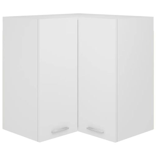 Vidaxl Armoire D'angle Suspendue ""Lyon"" Blanc 57x57x60 Cm Bois