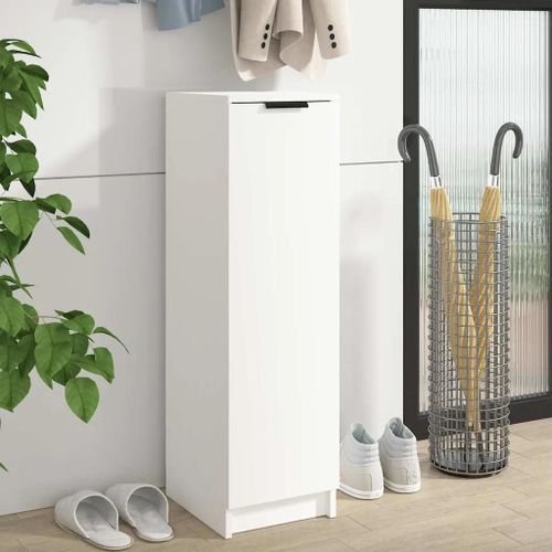 Vidaxl Armoire À Chaussures Blanc 30x35x100 Cm Bois D'ingénierie