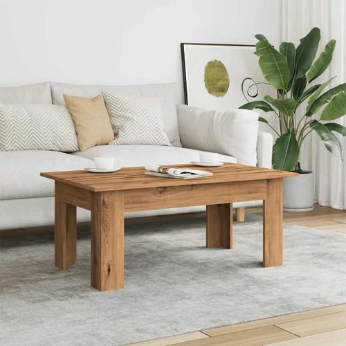 Vidaxl Table Basse Chêne Artisanal 100x60x42 Cm Bois D'ingénierie