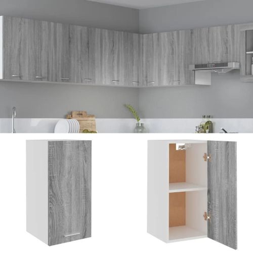 Vidaxl Armoire Suspendue ""Lyon"" Sonoma Gris 29,5x31x60 Cm