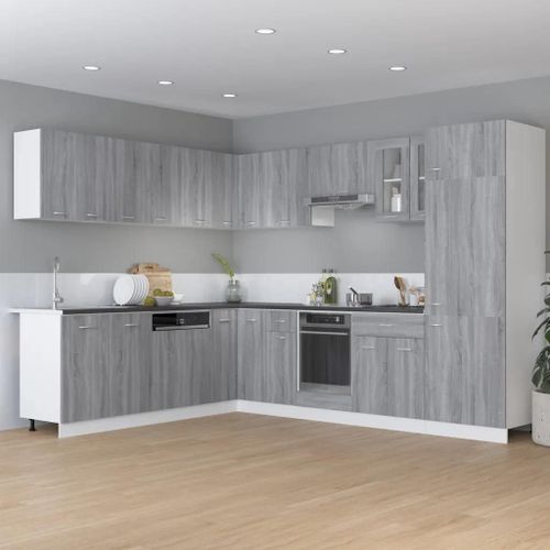 Vidaxl Armoire De Plancher À Tiroir ""Lyon"" Sonoma Gris 60x46x81,5 Cm