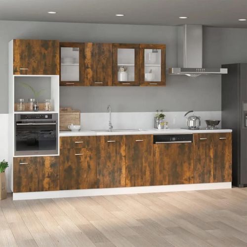 Vidaxl Armoire De Plancher ""Lyon"" Chêne Fumé 60x46x81,5 Cm