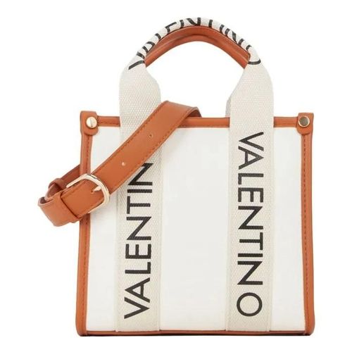 VALENTINO Sac à main crème brun clair pour femme - Candle Shopping Bag Naturale / Cuoio 307610