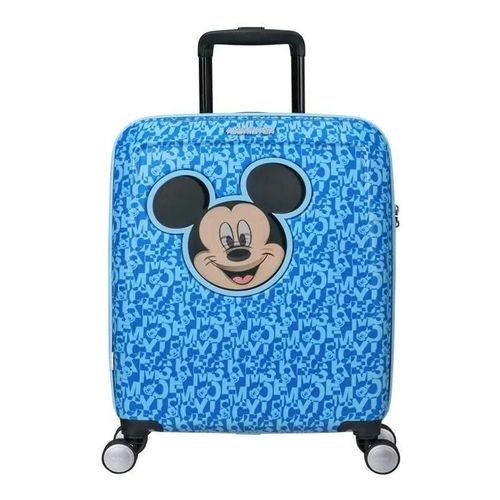 American Tourister Valise bleu bleu clair pour femme et homme - Funlight Disney Spinner 55 / 20 Mickey Lenticular Blue 307220