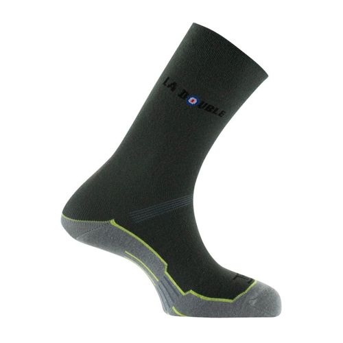 Chaussettes De Marche Randonnée Thyo Mi-Chaussette New Double Authe Gris Anthracite Foncé 37/38