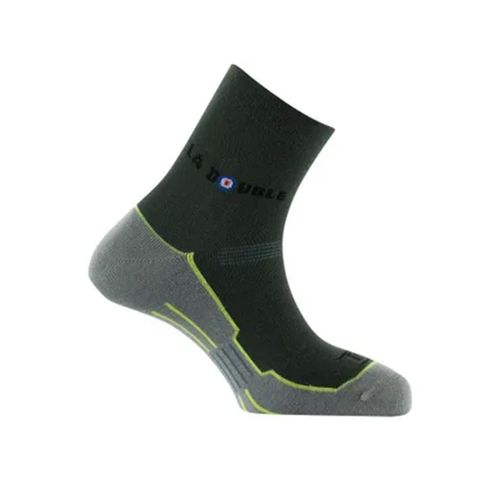 Chaussettes De Marche Randonnée Thyo Socquette New Double Club Gris Anthracite Foncé 37/38