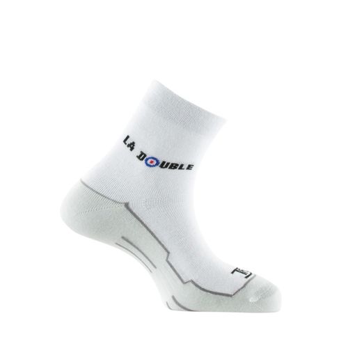 Chaussettes De Marche Randonnée Thyo Socquette New Double Club Blanc 37/38