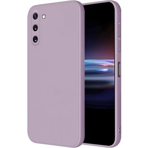 Coque Pour Samsung Galaxy Note10 Protection Étui, 6.3"" Inches Liquide Tpu Silicone Case Anti Rayures Ultra Mince Souple Cover En Silicone Herbe Violette
