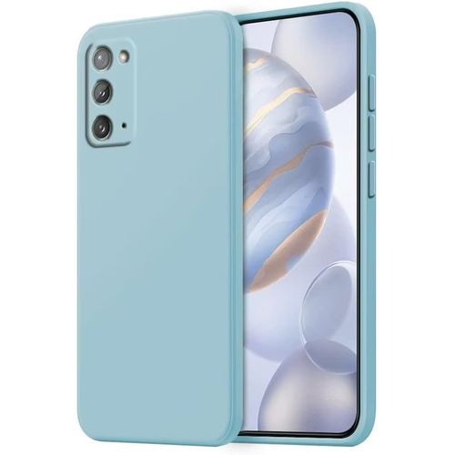 Coque Pour Samsung Galaxy Note20 Protection Étui, 6.7"" Inches Liquide Tpu Silicone Case Anti Rayures Ultra Mince Souple Cover En Silicone Bleu Clair