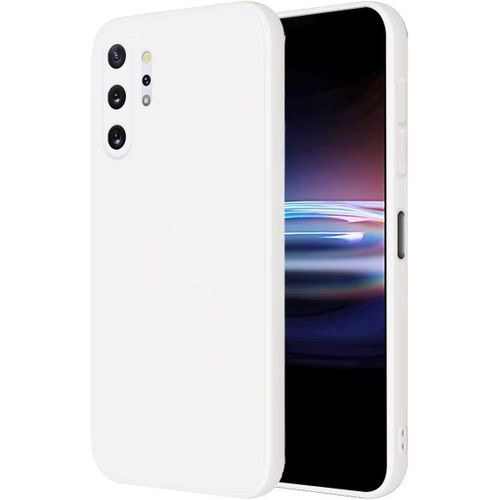 Coque Pour Samsung Galaxy Note10+ / Samsung Note 10 Plus Protection Étui, 6.8"" Inches Liquide Tpu Silicone Case Anti Rayures Ultra Mince Souple Cover En Silicone Céramique Blanche