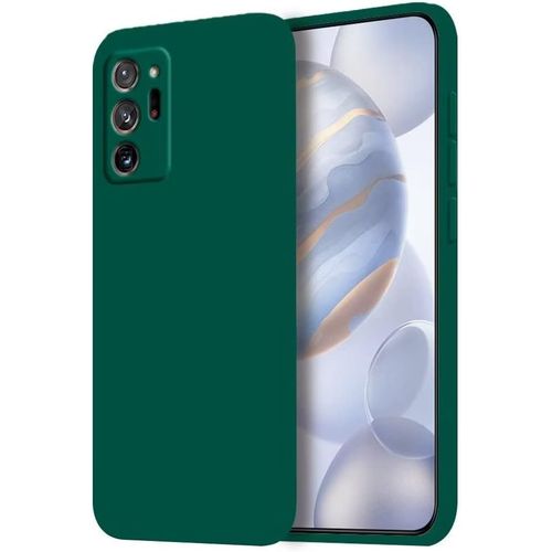 Coque Pour Samsung Galaxy Note20 Ultra Protection Étui, 6.9"" Inches Liquide Tpu Silicone Case Anti Rayures Ultra Mince Souple Cover En Silicone Vert Foncé