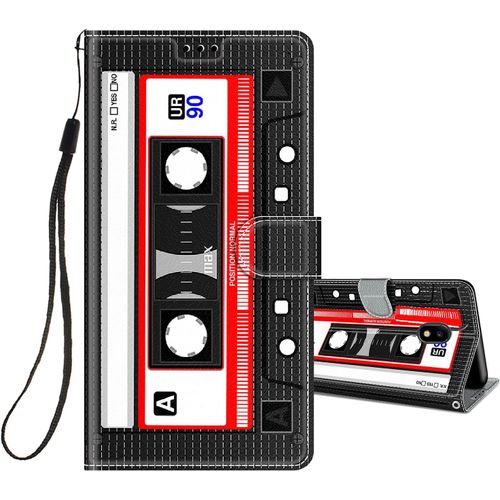 Coque Pour Samsung Galaxy J3 2017/J330 Cuir À Rabat Etui Folio Portefeuille Pour Filles Femme, Housse Cuir Fentes Pour Cartes Étui Antichoc 360 Degrés Cover Silicone-Radio