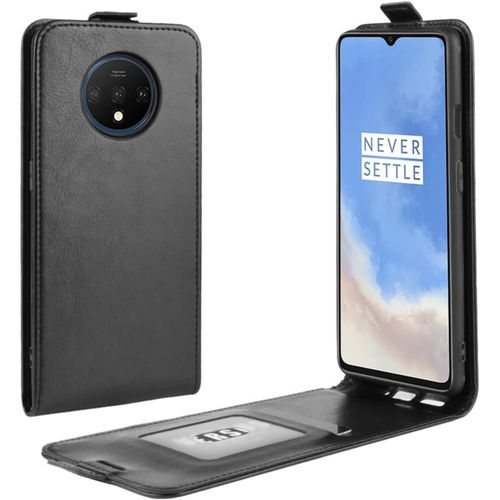 Coque Pour Oneplus 7t Etui Housse À Rabat En Retro Pu Cuir Flip Leather Case Cover Antichoc Portefeuille Protection Coque Avec Slots De Cartes Pour Oneplus 7t Noir