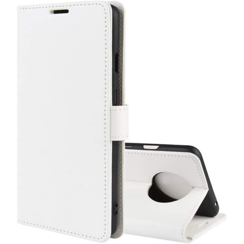 Coque Pour Oneplus 7t Etui Housse À Rabat En Retro Pu Cuir Flip Leather Case Cover Antichoc Portefeuille Protection Stand Coque Avec Slots De Cartes Pour Oneplus 7t Blanc