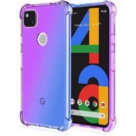 Coque Compatible Avec Google Pixel 4a Dégradé De Couleur Coque Silicone Mince En Tpu Souple Antichoc Bumper Etui Housse Pour Google Pixel 4a