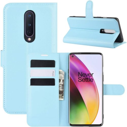 Coque Pour Oneplus 8 Etui De Protection En Pu Cuir Flip Cover Case Antichoc Portefeuille Housse Pour Oneplus 8 Coque Bleu