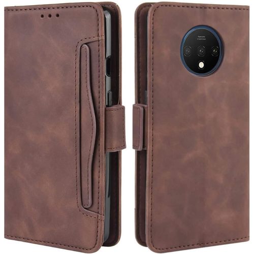 Oneplus 7t Étui Portefeuille En Cuir Avec Portecartes Pour Oneplus 7t Marron