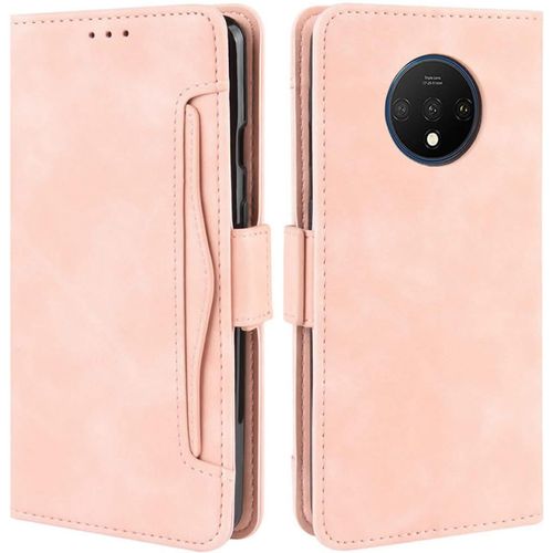 Oneplus 7t Étui Portefeuille En Cuir Avec Portecartes Pour Oneplus 7t Rose