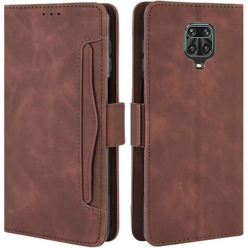 Coque Pour Xiaomi Redmi Note 9s Redmi Note 9 Pro Coque Housse À Rabat En Premium Pu Cuir Flip Cover Case Antichoc Portefeuille Etui Pour Redmi Note 9s Coque Marron