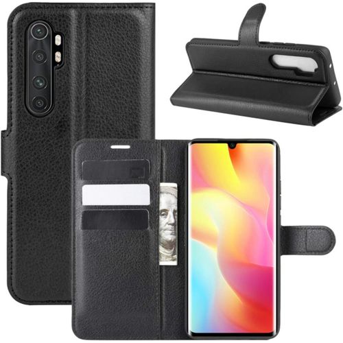 Coque Pour Xiaomi Mi Note 10 Lite, Etui De Protection En Pu Cuir Flip Cover Case Antichoc Portefeuille Housse Pour Xiaomi Mi Note 10 Lite Coque Noir