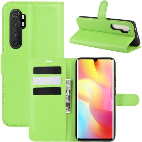 Coque Pour Xiaomi Mi Note 10 Lite, Etui De Protection En Pu Cuir Flip Cover Case Antichoc Portefeuille Housse Pour Xiaomi Mi Note 10 Lite Coque Vert